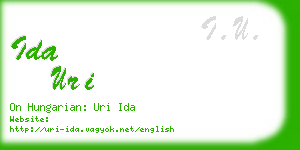 ida uri business card